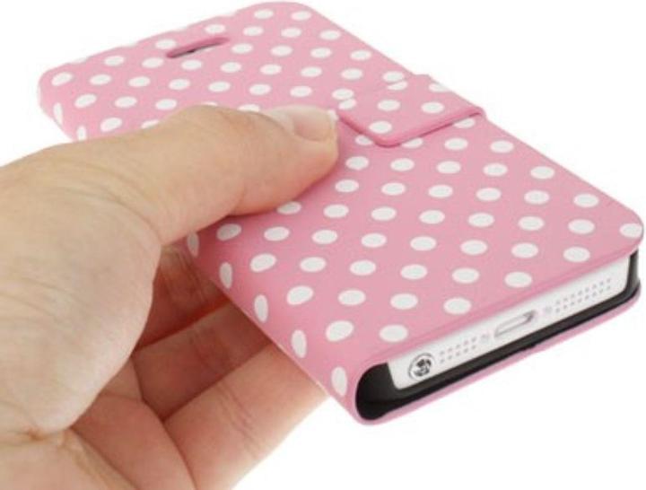Produktbild König Design Schutzhülle Handytasche (Flip Quer) für Handy Apple iPhone 5 & 5s Rosa (Apple iPhone 5)