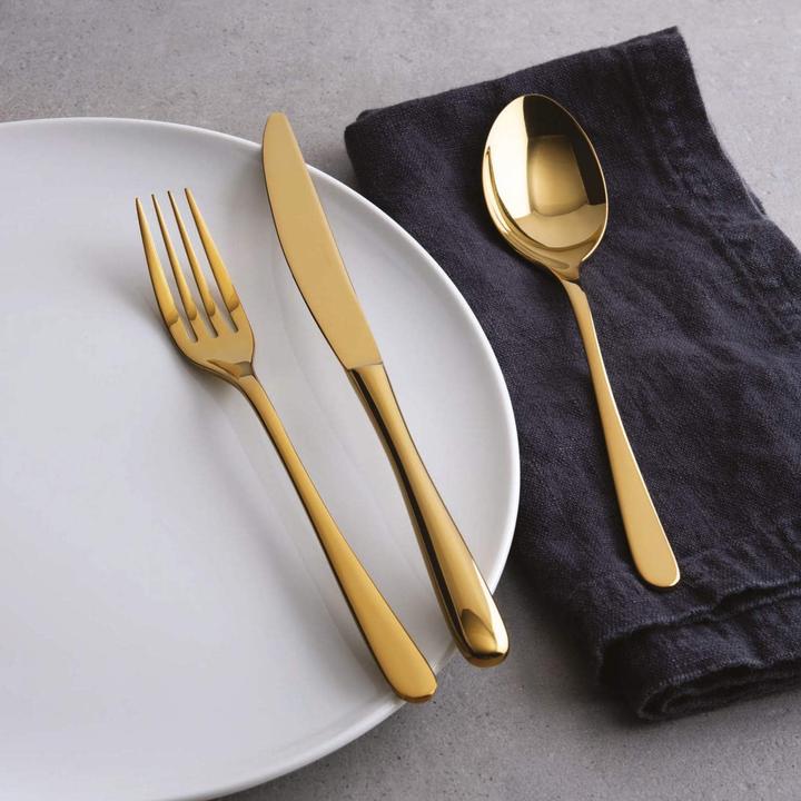 Actual product image Rosenthal Cutlery set 60 pcs. Stainless steel/PVD gold button (60 pcs., Cutlery set)