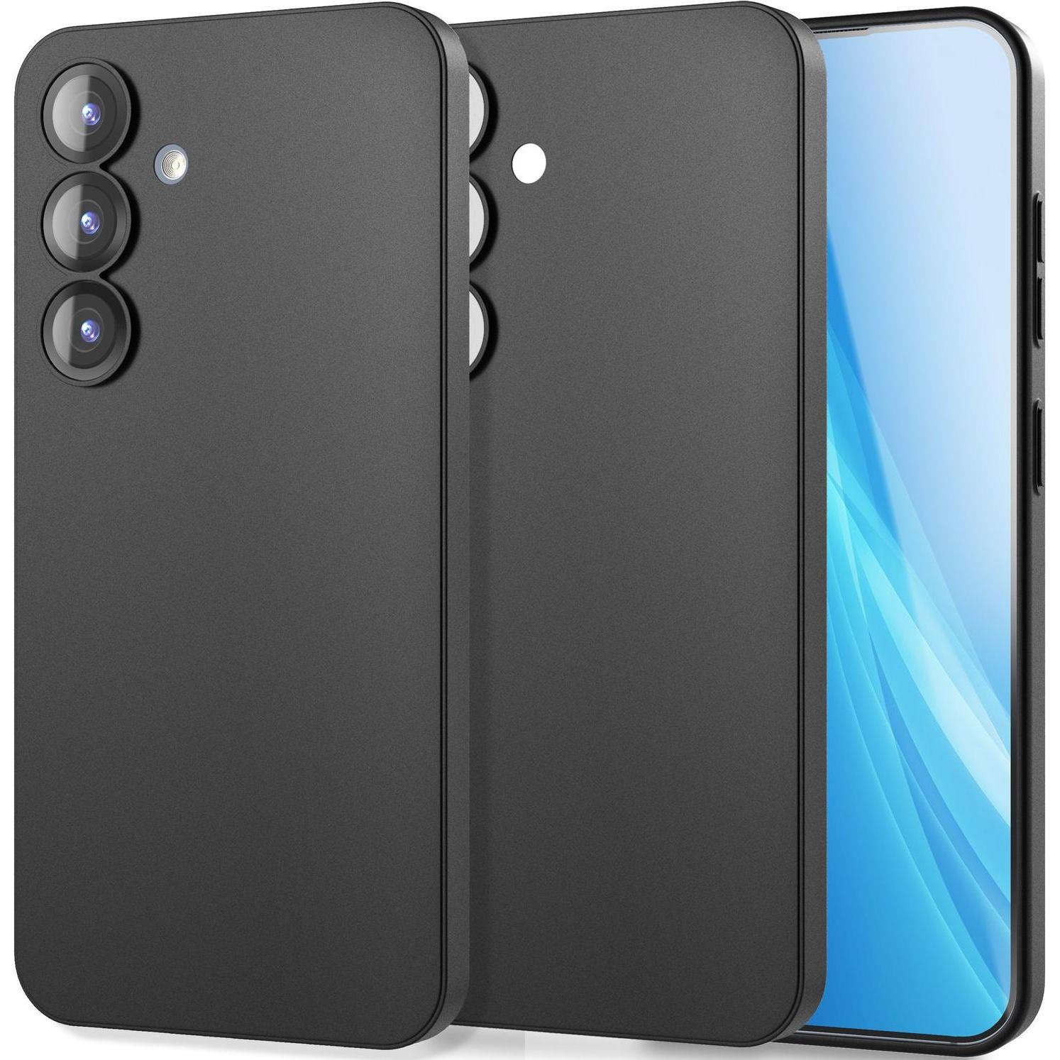 Nalia Phantom - Extrem Dünne 0,3mm Mattierte Hülle - Ultra Slim Hardcover (Samsung Galaxy S25), Smartphone Hülle, Schwar...