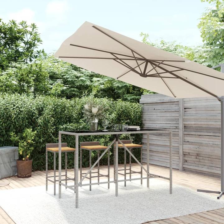 Produktbild vidaXL Bartisch mit Glasplatte (180 x 70 x 110 cm)