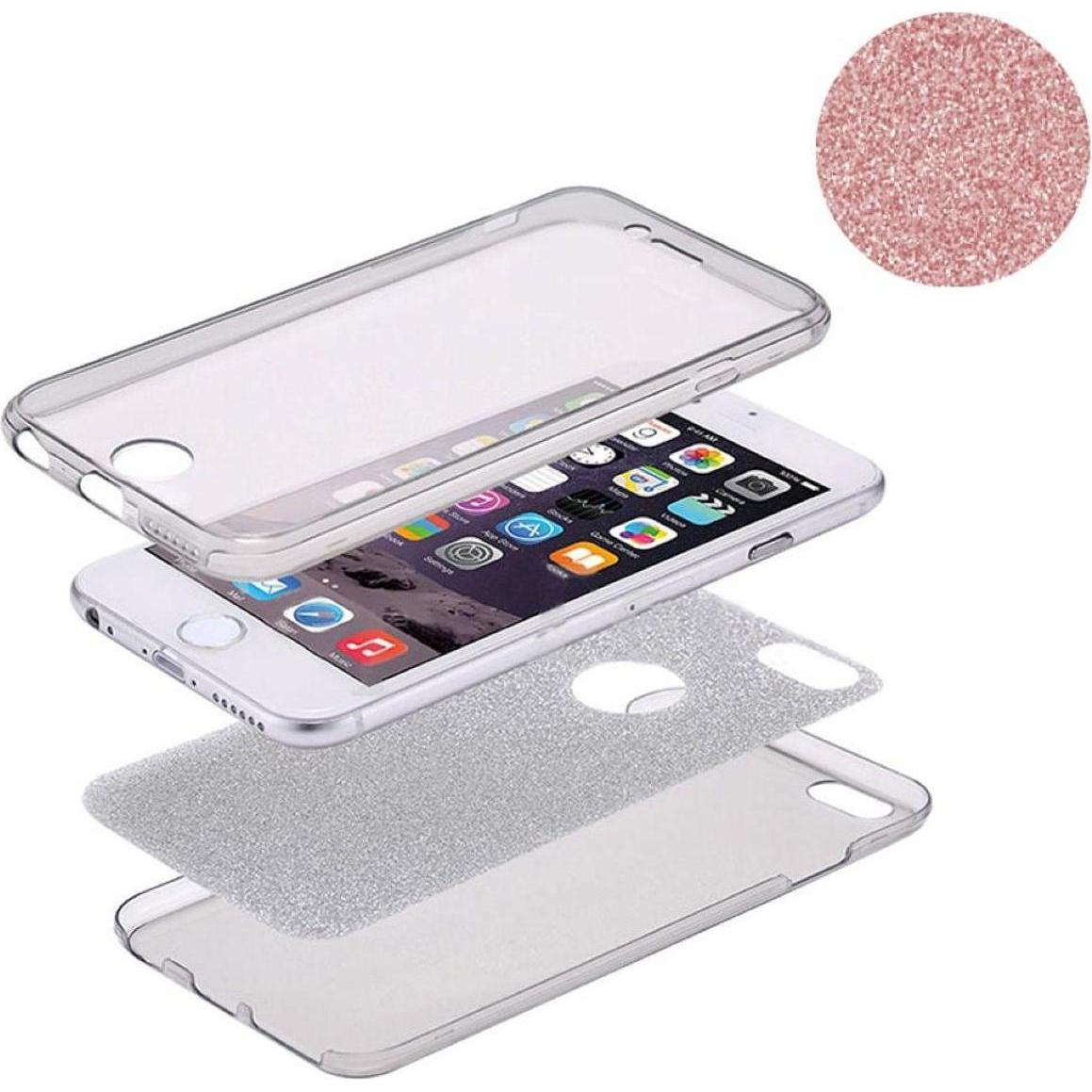 Thumbnail - König Design Full TPU Case für Huawei P10 Lite Schutz Hülle Handy Cover Glitzer Rose Gold Neu (Huawei P10 Lite), Smartph...