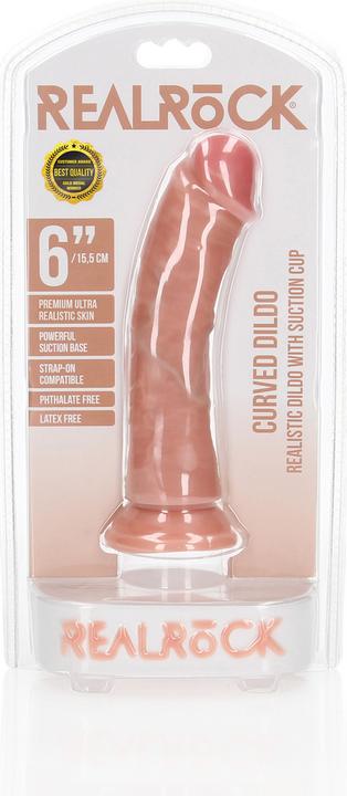 Produktbild RealRock Curved Realistic Dildo with Suction Cup - 6"/ 15,5 cm