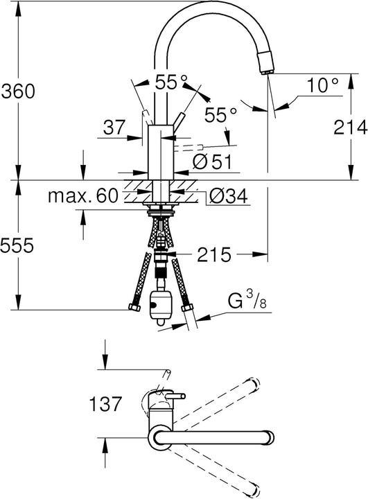 Produktbild Grohe 32663003 Badarmatur