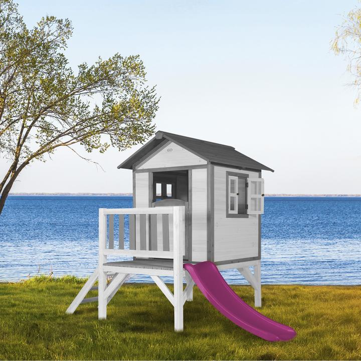 Actual product image Axi Lodge XL Playhouse Classic - Purple Slide