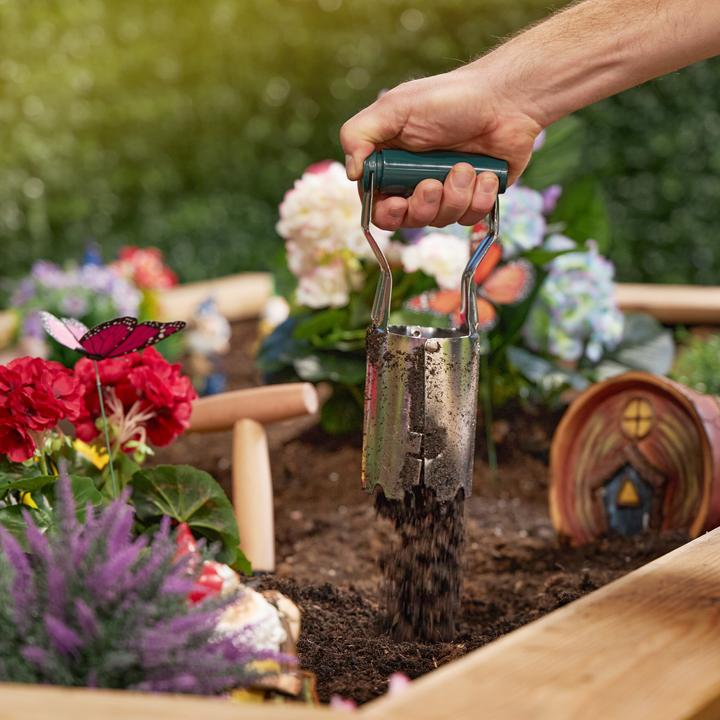 Actual product image Relaxdays 2-piece flower bulb planter set