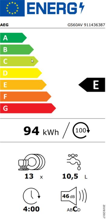 Energy Label AEG GS60AV