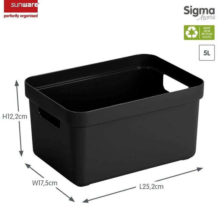Produktbild Sunware Sigma home Aufbewahrungsbox 5L schwarz (5 l)