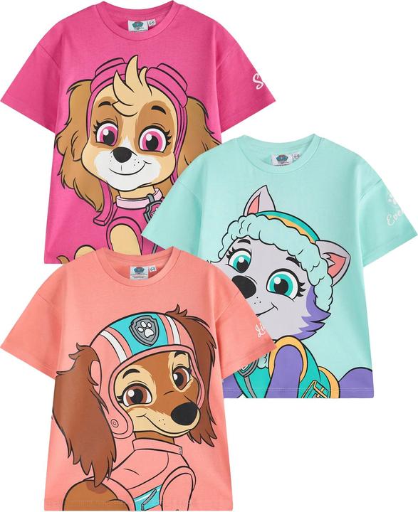Immagine prodotto Paw Patrol Maglietta Personaggio Maniche Corte Ragazze Misura Confezione 3 (98)