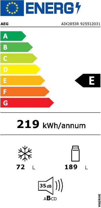 Energie-Label AEG Aik2853r (261 l)