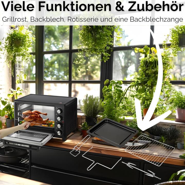 Image du produit Steinborg Kleinbackofen mit Umluft & Drehspiess