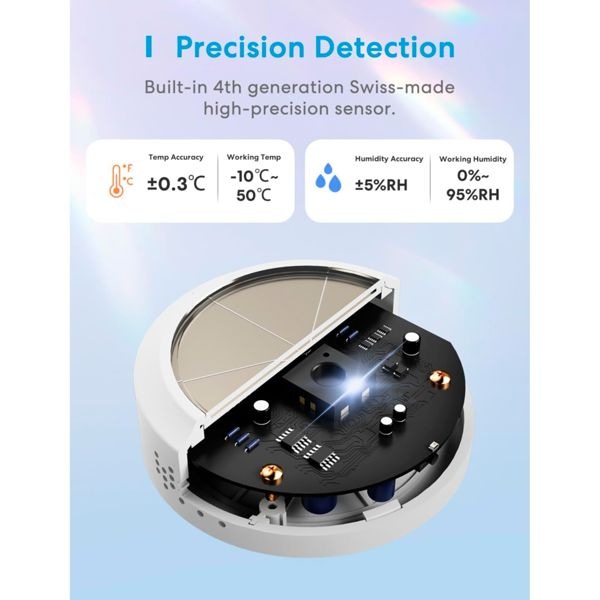 Actual product image Meross Smart Temperatur/Feuchte- Sensor Starter Kit inkl. Hub