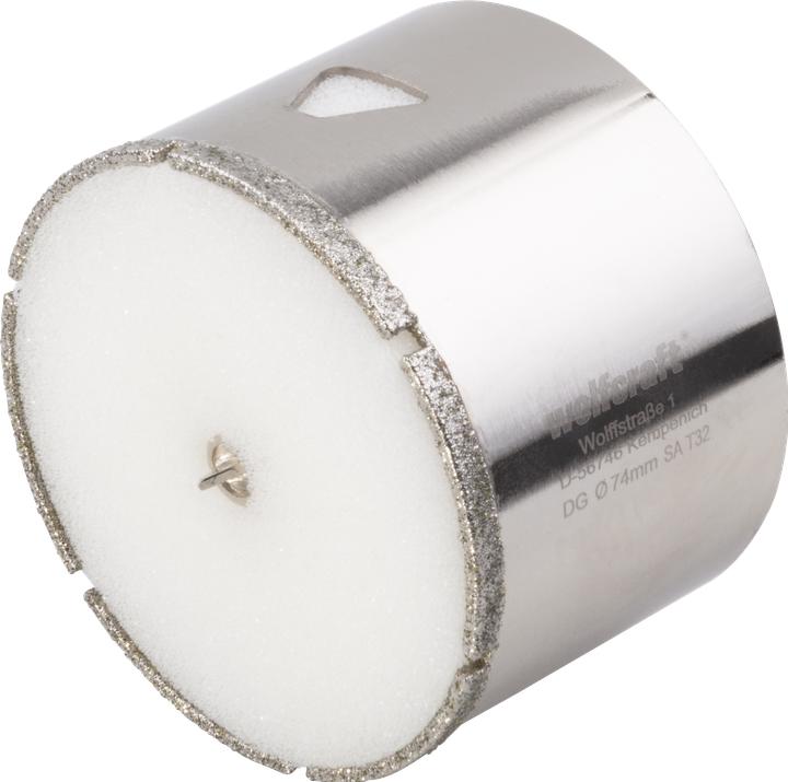 wolfcraft 1 diamond drill bit w.shank ø74mm (74 millimetres)