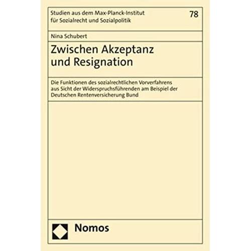 Zwischen Akzeptanz und Resignation, Fachbücher von Nina Schubert