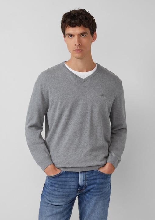 Actual product image s.Oliver Strickpullover Strickpullover mit Logo-Stickerei (XL)