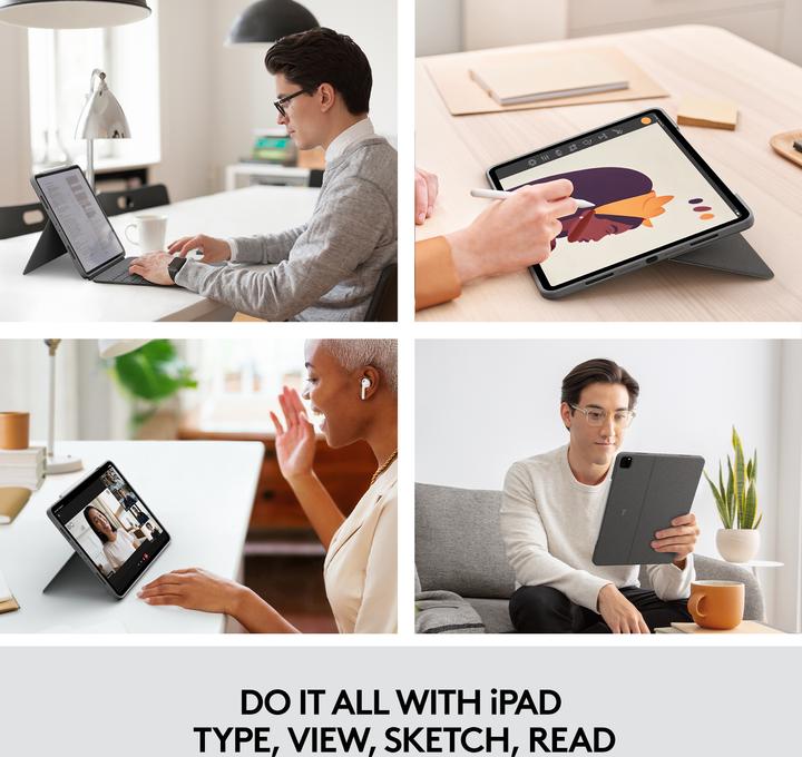 Produktbild Logitech Combo Touch (Eng. Int., iPad Pro 12.9 2021 (5. Gen))