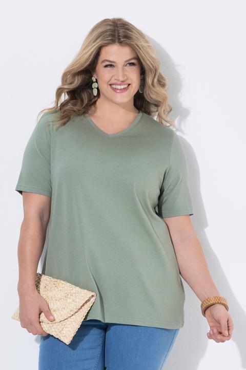 Actual product image Ulla Popken 2 Pack of Eco Cotton Basic Tees (58)