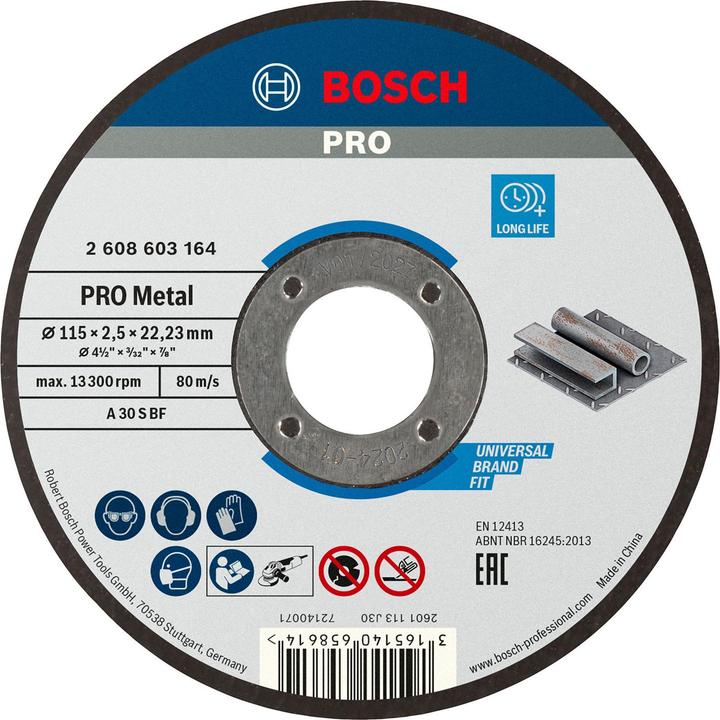 Actual product image Bosch Professional Zubehör PRO Metal cutting disc, 115 x 2.5 x 22.23 mm