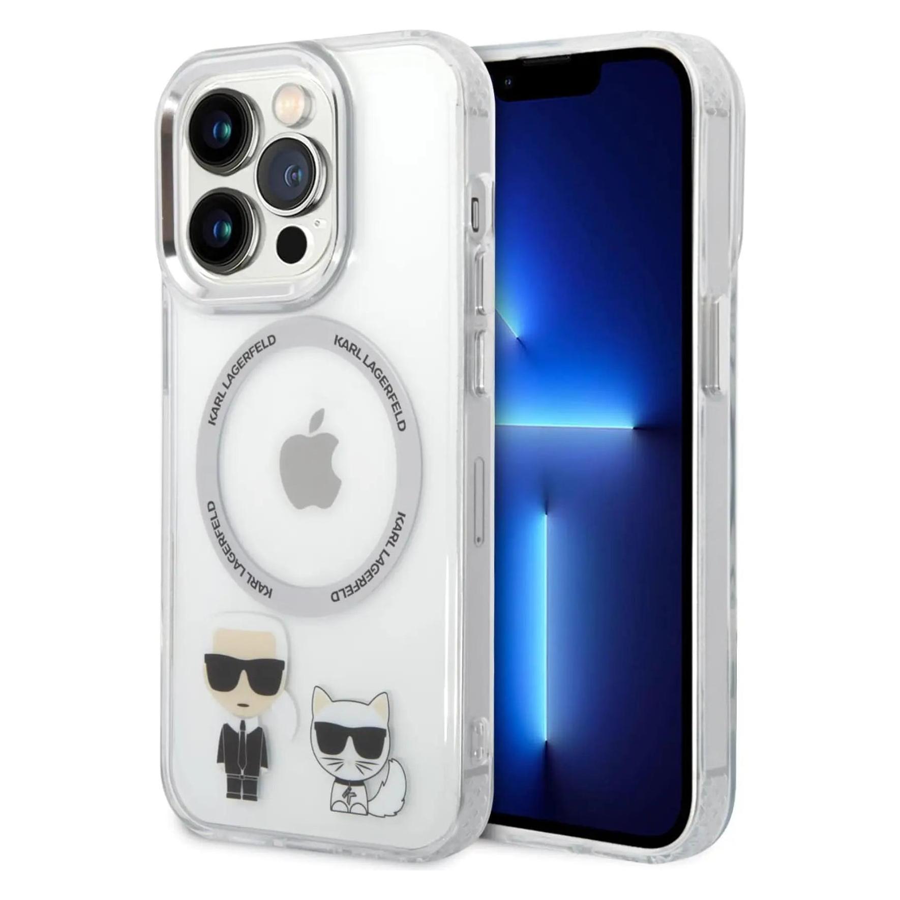 Karl Lagerfeld KLHMP14XHKCT IPhone 14 Pro Max 6, 7" Hardcase Przeźroczysty/transparent Karl & Choupet (Apple IPhone 14 Pro Max), Smartphone Hülle,
