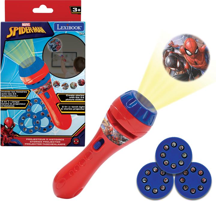 Lexibook Projecteur et lampe de poche Spider-Man Story (Multilingue)