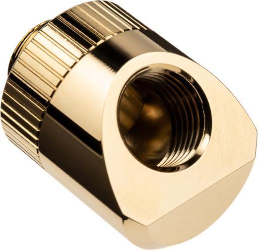 Produktbild EKWB EK-Quantum Torque Winkel 45 Grad G1/4 Zoll AG auf G1/4 Zoll IG - drehbar, gold