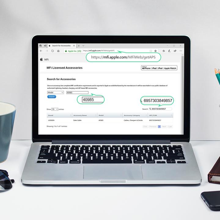 Produktbild Ugreen USB A – Lightning (2 m, USB 2.0)