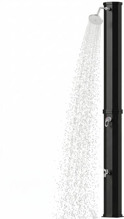 Produktbild Outsunny Gartendusche ABS, Edelstahl Schwarz