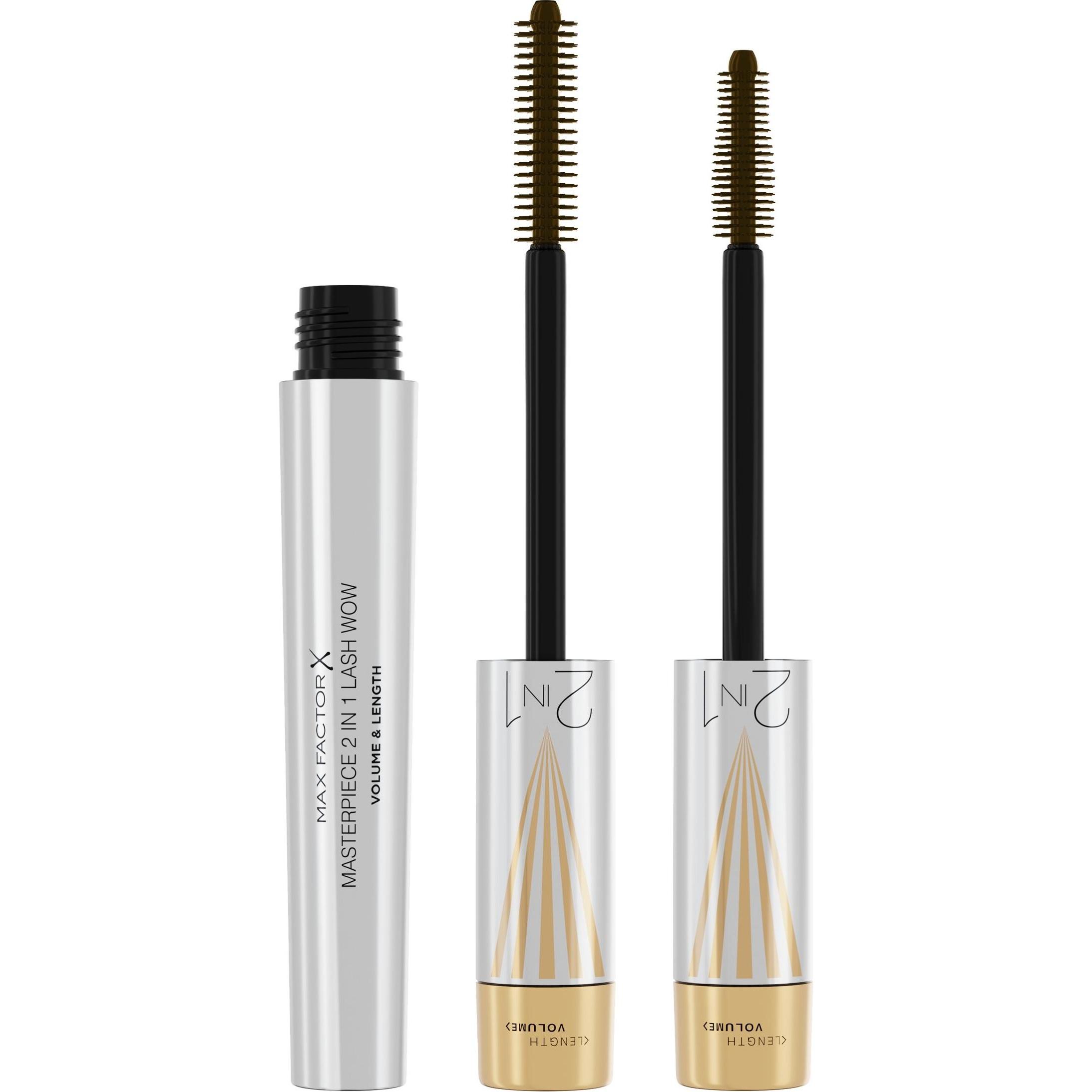 Max Factor, Mascara, Masterpiece 2 In 1 Wimper Wow (002, Zwartbruin)