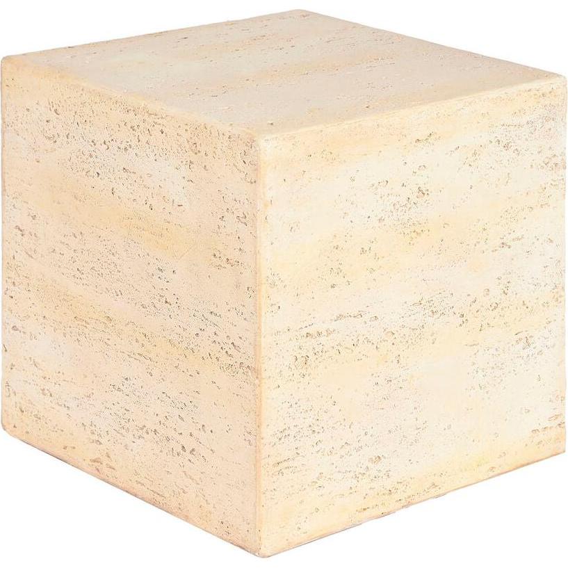 Esprit, Mobile TV, Small Side Table Home Beige Magnesium 40 x 40 x 40 cm (40 x 40 x 40 cm)