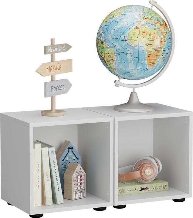 Produktbild Vicco Kinderregal Estell, Weiss, 36.4 x 38.2 cm 2-er Set