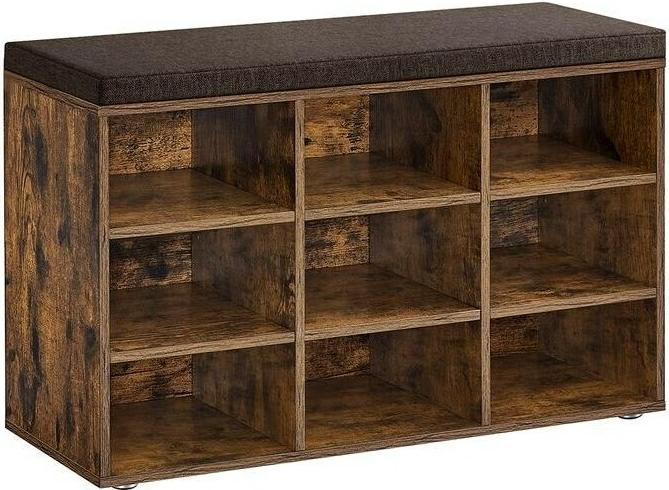 Schuhschrank mit 9 Fächern 78.5 x 48 cm, Braun