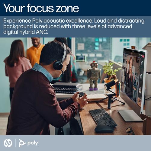 Actual product image HP Voyager Focus 2 MS (Wireless, USB-C)
