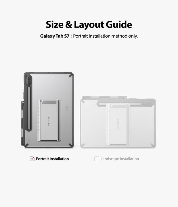 Actual product image Ringke Fusion Combo Great cool case with TPU frame for Samsung Galaxy Tab S7 11 " + adhesive foldi (Galaxy Tab S7 11.0")