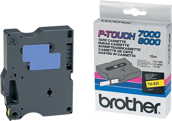Actual product image Brother P-Touch (0.90 cm, Yellow, Black)