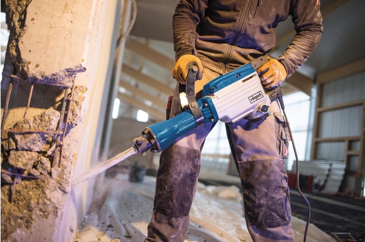 Actual product image Scheppach AB1600 Demolition Hammer 230V 50Hz 1600W - 50J (Electrical connection)
