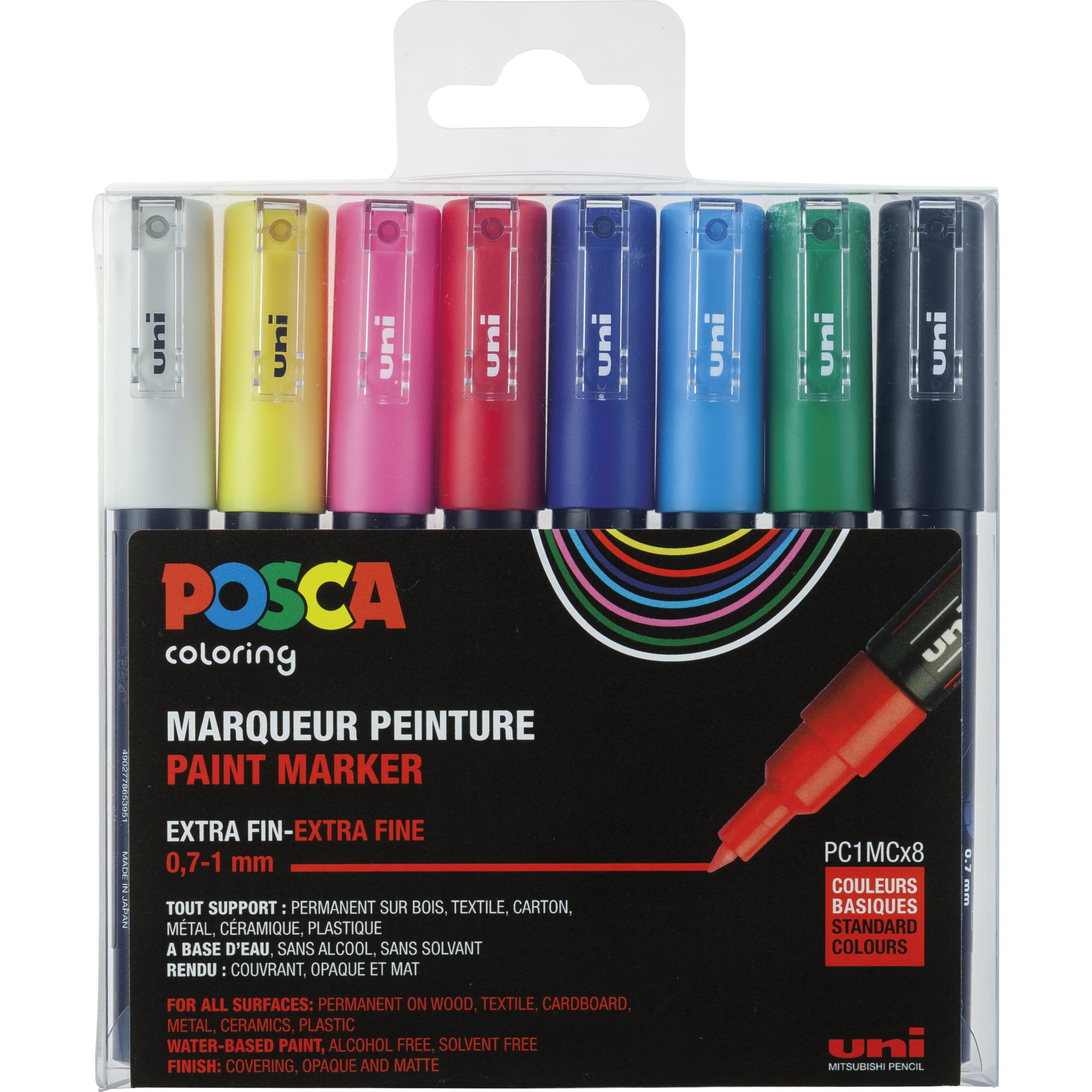 Posca, Marker, Marker PC-1MC, 8er Set (Farbig sortiert, 0.70 mm, 8 x)