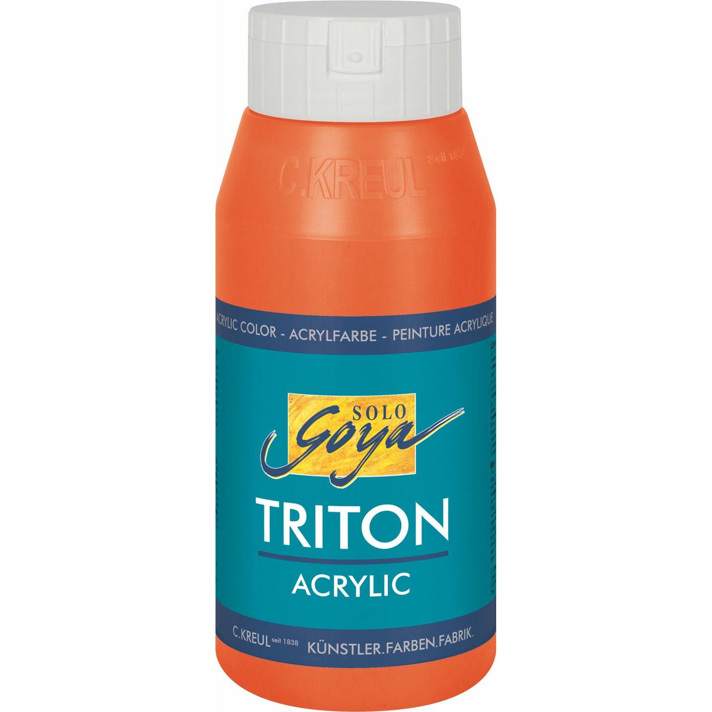 Solo Goya, Künstlerfarbe + Bastelfarbe, Triton Acrylic (zinnoberrot, 750 ml)