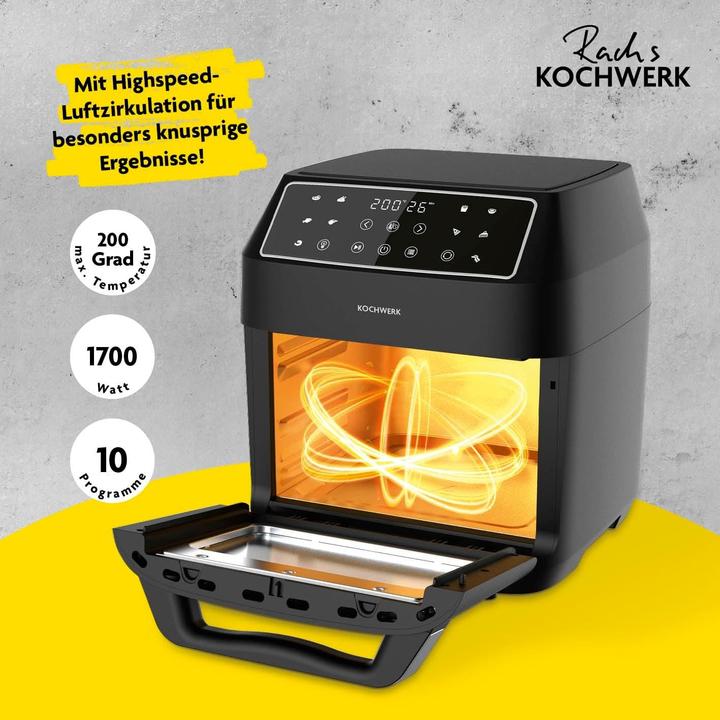 Produktbild Kochwerk Digitale Heteluchtfriteuse mit XXL-Accessoirepakket, Touchscreen und 10 Programmen