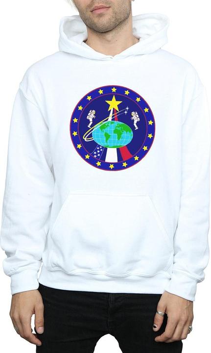 Actual product image Nasa Mens Classic Globe Astronauts Hoodie (S)