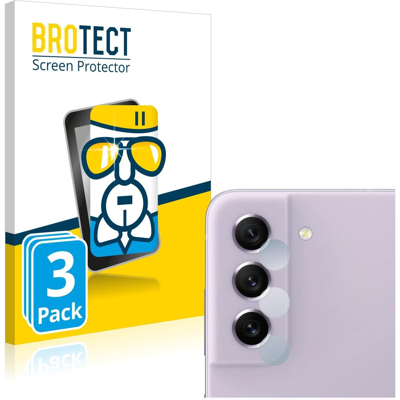 BROTECT AirGlass Panzerglasfolie (3 Stück, Samsung Galaxy S21 FE 5G), Smartphone Schutzfolie, Transparent