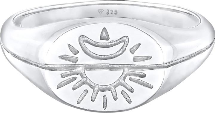 Image du produit Elli Demi-lune, bague de sceau, soleil (54, Argent 925)
