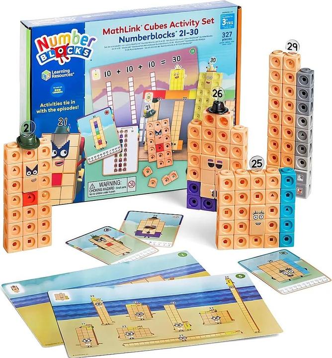 Produktbild Learning Resources MathLink Cubes 21–30 Aktivitätenset