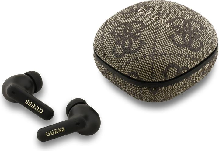 Produktbild Guess Bluetooth Kopfhörer PU 4G Script Logo ENC TWS mit Sprachassistent und 16h Akkulaufzeit (16 h, Kabellos)