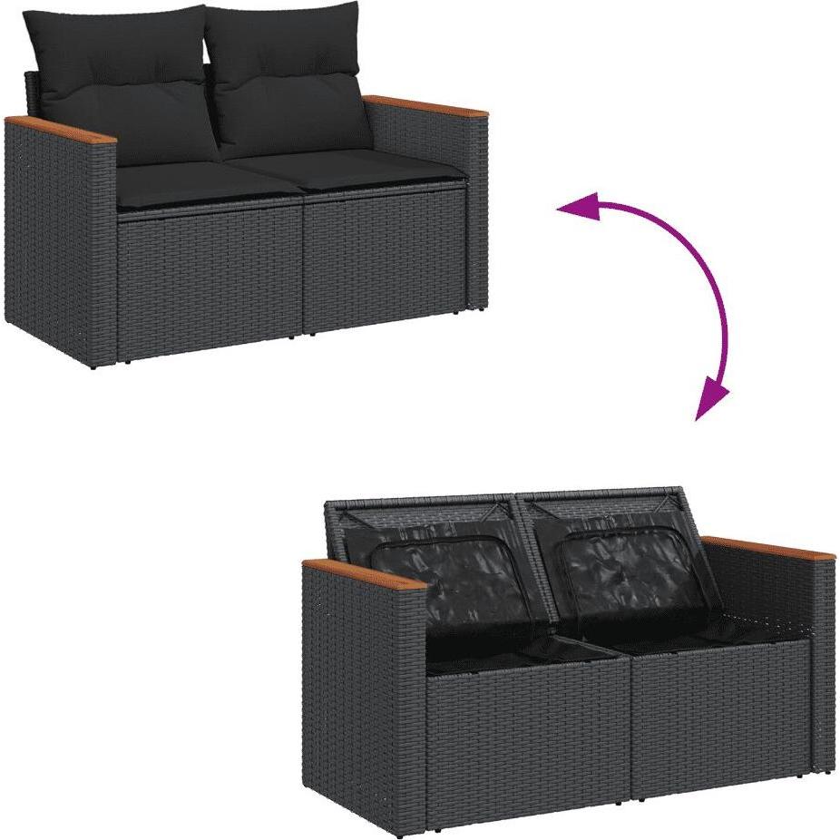 VidaXL, Gartenlounge, 10-tlg. Garten-Lounge-Set mit Kissen
