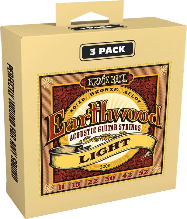 Image du produit Ernie Ball Cordes de guitare 3003 Earthwood Bronze Pack de 3 - ML 12-54 (6 x, 0.05")