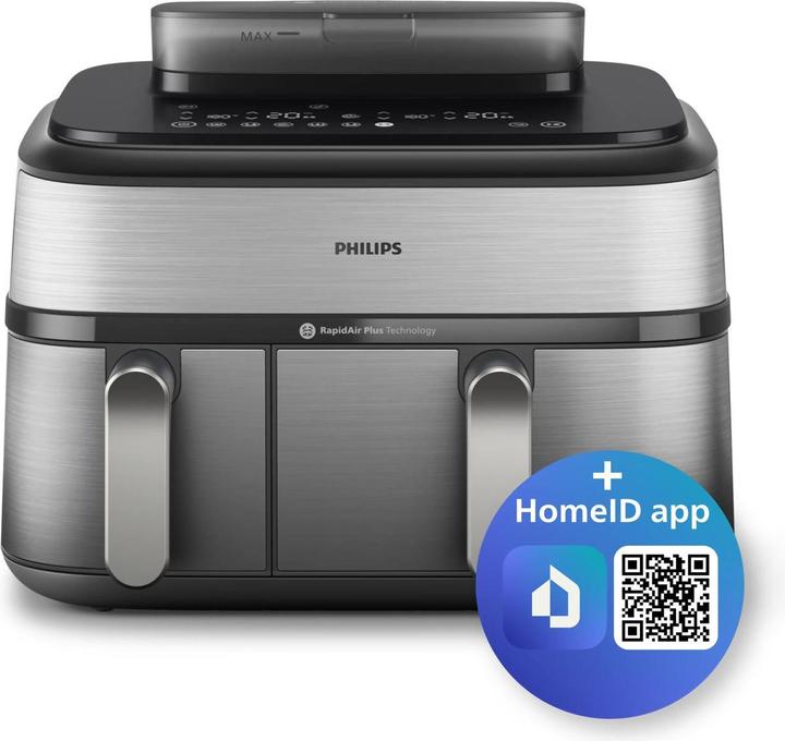 Produktbild Philips Steam Airfryer Dual Basket NA555/00