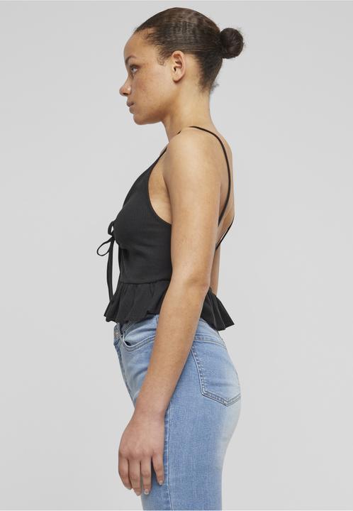 Produktbild Urban Classics Ladies Waffle Pique Ruffle Top - 137877 (3XL)