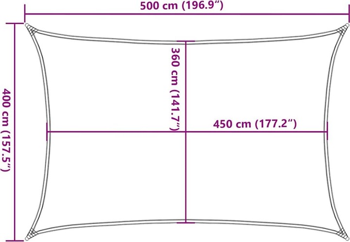 Actual product image VidaXL Sonnensegel (400 x 500 cm)