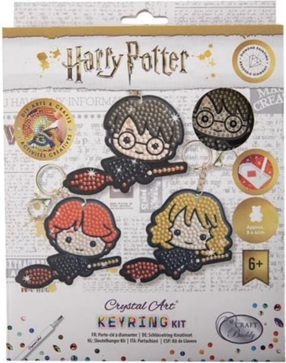 Actual product image Craft Buddy Flying friends, Crystal Art key ring 3 pieces