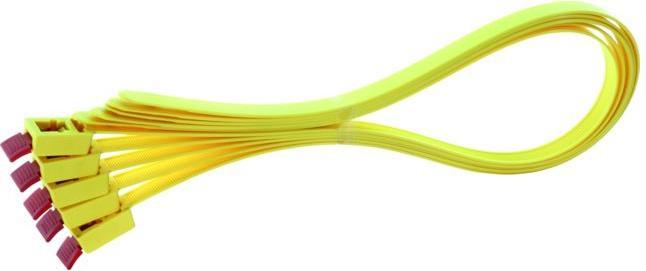 Productafbeelding HellermannTyton Kabelbinder SpeedyTie® (L x B) 750 mm x 13 mm SPEEDYTIE-PA66-YE-V1 Kleur: Geel, Rood 5 stuks. (Plastic kabelbinders, 750 mm, 5 Pcs.)