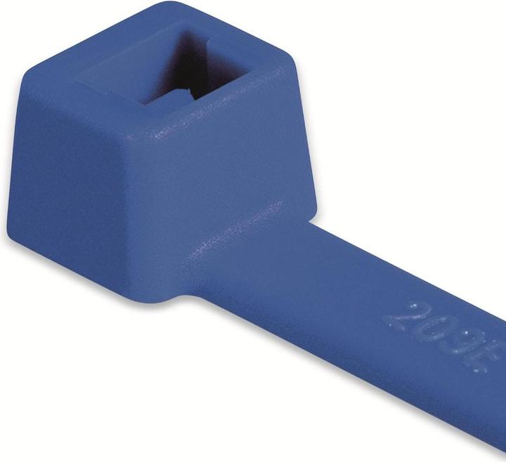 Image du produit HellermannTyton Collier de serrage à denture interne Série T (L x l) 150 mm x 3,5 mm T30R-PA66-BU Couleur : Bleu (Serre-câbles en plastique, 150 mm, 100 pcs)